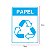 Placa Reciclagem Papel - Vinil Adesivo  15x20 - Imagem 2