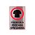Placa Sinalização Proibida a Entrada Sem Camisa 15x23 - Aluminio Adesiva - Imagem 1
