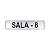 Placa Acrilica Indicativa para Sala 8 25 x 5 Autoadesiva - Imagem 1