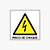 Placa de Sinalização Adesiva Alerta Risco de Choque Pvc - A5 - Imagem 1