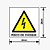 Placa de Sinalização Adesiva Alerta Risco de Choque Pvc - A5 - Imagem 2
