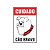 Placa Sinalização Cuidado Cão Bravo 20x30cm Adesiva - Imagem 1