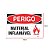 Placa Sinalização Perigo Inflamável 20x30cm Adesiva - Imagem 2