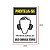 Placa Sinalização  E.P.I. Auricular 20x30cm Adesiva - Imagem 2