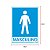 Placa Sinalização Sanitário Masculino 15x20cm Adesiva - Imagem 2