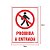 Placa Entrada Proibida 15x20 - Imagem 2