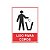 Placa Lixo para Copos  15x20 - Imagem 1