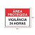 Placa Área Protegida Vigilância 24 Horas - 15x20 - Imagem 2
