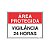 Placa Área Protegida Vigilância 24 Horas - 15x20 - Imagem 1