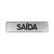 Placa Adesiva Informativa Saída 25x5 em Aluminio - Imagem 1