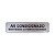Placa Adesiva Informativa Ar Condicionado Mantenha a Porta Fechada 25x5 em Aluminio - Imagem 1
