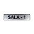 Placa Sinalização Sala 1 25 x 5 - Aluminio Adesiva - Imagem 1