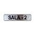 Placa Sinalização Sala 2 25 x 5 - Aluminio Adesivo - Imagem 1
