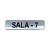 Placa Sinalização Sala 7 25 x 5 - Aluminio Adesiva - Imagem 1