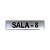 Placa Sinalização Sala 8 25 x 5 - Aluminio Adesiva - Imagem 1