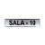 Placa Sinalização Sala 10 25 x 5 - Aluminio Adesiva - Imagem 1