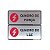Conjunto com 2 Placas  Quadro Força/ Quadro de Luz  12,5 x 5 - Aluminio Adesivo - Imagem 1
