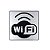 Placa Acrilica Sinalização para Zona WiFi 15x15 Autoadesiva - Imagem 1