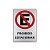 Placa Acrilica Sinalização Proibido Estacionar 15x23 Autoadesiva - Imagem 1