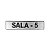 Placa Sala 5 25 x 5 - Acrílico - Imagem 1