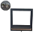 Prateleira Decorativa Quadrada Preta 27 x 27 cm - Imagem 1