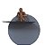 Prateleira Decorativa Redonda Ci 30 cm MDF e Metal - Imagem 2