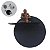 Prateleira Decorativa Redonda PO 30 cm MDF e Metal - Imagem 1