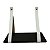 Prateleira Mdf Preta Com Alça De Couro 30 X 13 Cm - Imagem 2