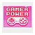 Placa Metal Gamer Power Pink 26x20cm - Imagem 1