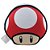 Almofada Cogumelo Vermelho Grow Up Super Mario 30x32cm - Imagem 1