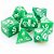 Kit Bolsa 7 Dados Rpg Boardgames Acrílico Verde Esmeralda - Imagem 6