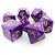 Kit Bolsa 7 Dados Rpg Boardgames Roxo Royal Marmorizado - Imagem 4