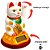 Gato da Sorte Branco Maneki Neko Youbai em Plástico com Bateria Solar 12,5 cm - Imagem 2