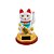 Gato da Sorte Branco Maneki Neko Youbai em Plástico com Bateria Solar 10 cm - Imagem 1