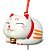 Sino do Vento Gato da Sorte e Fortuna Maneki Neko Decorativo em Porcelana - Imagem 5