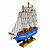 Mini Barco Veleiro Decorativo Azul claro em Madeira 16cm - Imagem 1