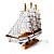 Mini Barco Veleiro Decorativo Branco em Madeira 24cm - Imagem 1