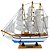 Mini Barco Veleiro Decorativo Branco em Madeira 24cm - Imagem 2