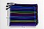 Necessaire nylon colorida de listra - Tamanho M - Imagem 2