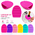 Limpador de Pincéis de Maquiagem Silicone Portátil Limpeza Profunda Escova Higienizadora Colorida - Imagem 1