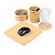 Kit Office Bege | 4 PEÇAS | Porta Lápis, Clips, Copo e Deskpad - Imagem 3