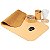 Kit Office Bege | 4 PEÇAS | Porta Lápis, Clips, Copo e Deskpad - Imagem 1
