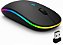 Mouse Sem Fio Recarregável Wireless Bluetooth Optico Led Rgb Colorido Ergonômico Usb 2.4 Ghz Notebook Computador Pc Desktop Linha Premium - Imagem 4
