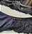 Lingerie conjunto de sutiã e calcinha renda preto e bege - Imagem 3