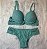 Lingerie conjunto de sutiã e calcinha verde água - Imagem 1