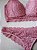 Lingerie conjunto de sutiã e calcinha renda rosê com bojo sem aro - Imagem 2
