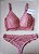 Lingerie conjunto de sutiã e calcinha renda rosê com bojo sem aro - Imagem 1
