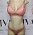 Lingerie conjunto de sutiã e calcinha renda rosê com bojo sem aro - Imagem 5