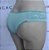 Lingerie conjunto de sutiã e calcinha tanga com renda verde água - Imagem 8