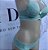 Lingerie conjunto de sutiã e calcinha tanga com renda verde água - Imagem 5